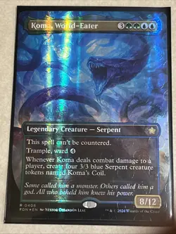Koma, World-Eater (Borderless) (Mana Foil) Foundations Foil - Image 1