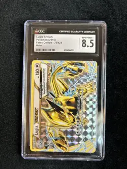 Pokemon Card Holo Lugia BREAK 79/124 CGC 8.5 Nm/MINT XY Fates Collide - Image 1
