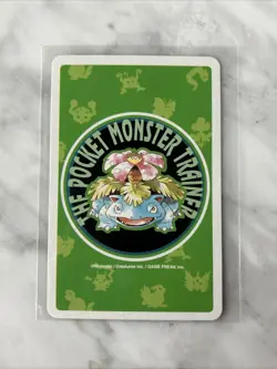 1996 POKEMON GREEN VERSION POKER PLAYING CARDS 7 OF CLUBS #122 MR. MIME NM - Image 2