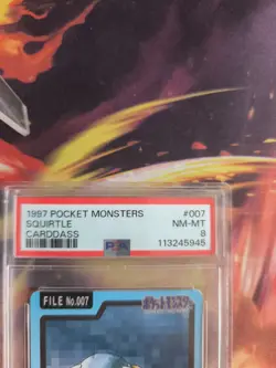 Pokemon Card Schiggy Squirtle Pocket Monsters Carddass 1997 Japanese PSA 8 - Image 4
