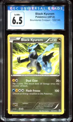 Black Kyurem 100/149 Rare CGC 6.5 Boundaries Crossed Pokemon Card - Image 1