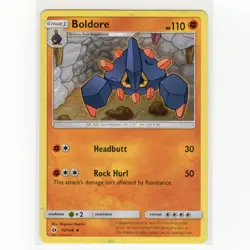 Pokemon TCG Boldore 70/149 SM Base Set Regular 2017 Uncommon Card EN-LP - Image 1