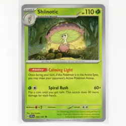 Pokemon TCG Shiinotic 009/191 SV Surging Sparks Regular Uncommon Card EN-NM 2024 - Image 1