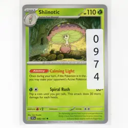 Pokemon TCG Shiinotic 009/191 SV Surging Sparks Regular Uncommon Card EN-NM 2024 - Image 3