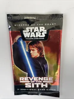 2005 Star Wars TCG Revenge of the Sith 11 Card Sealed Booster Pack - WOTC Anakin - Image 1