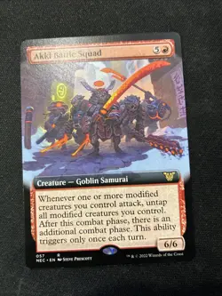 MTG - Akki Battle Squad (Extended Art) Commander: Kamigawa: Neon Dynasty - Image 1
