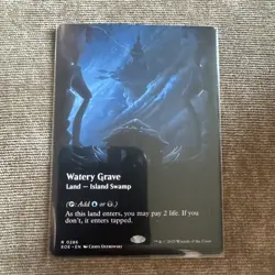 R 0286 Watery Grave Land BORDERLESS VIEWPORT Edge of Eternities MTG Card EOE - Image 1