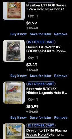 Lot Of 7 Pokemon Holos/EX Cards (Reserved) - Image 1