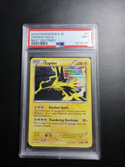 Pokemon PSA 9 Zapdos Holo Rare Next Destinies 41/99 Mint - Image 1