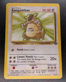 Kangaskhan 21/64 Non Holo - Pokemon Card Jungle Set WOTC - Lightly Played LP - Image 1