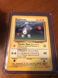Pokemon TCG Magnemite Base Set 53/102 Regular Unlimited Common - Image 1