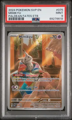 2024 Pokemon TCG Mimikyu #075 Promo PSA 9 Graded Card - Image 1