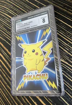 1999 Pokemon Japanese Pikachu Meiji Promo Card - CGC 8 NM/MINT - Image 1