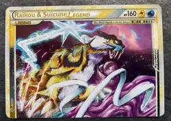 Raikou & Suicune Legend 92/95 (Top) Unleashed Holo Pokemon Card - Image 1