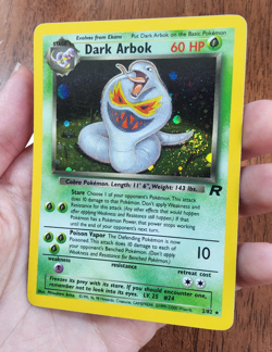 Pokemon TCG Dark Arbok Team Rocket 2/82 holo rare SWIRL 2000 LP WOTC - Image 1
