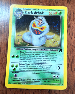 Pokemon TCG Dark Arbok Team Rocket 2/82 holo rare SWIRL 2000 LP WOTC - Image 2