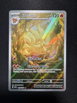Pokemon Ninetails Card 199/197 Obsidian Flames Full Art Secret Rare Trading Card - Image 1
