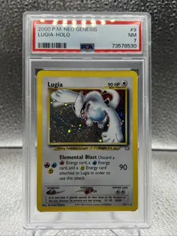 2000 Pokemon TCG Neo Genesis LUGIA Holo 9/111 PSA 7 - Image 1