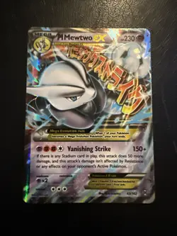 Pokemon TCG M Mewtwo EX Holo Rare Card 63/162 XY Breakthrough - Image 1