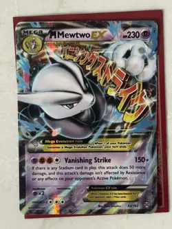 Pokemon TCG M Mewtwo EX Holo Rare Card 63/162 XY Breakthrough - Image 1