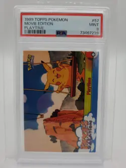 PSA 9 Playtime #57 Topps Pokemon Movie Edition - Image 1
