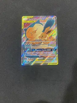 Eevee & Snorlax GX SM169 Sm Holo Full Art Rare Pokemon 2019 Tag Team - Image 2