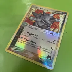 Pokemon Team Magma's Rhydon Team Magma vs Team Aqua 11/95 Reverse Holo Rare - Image 2