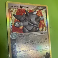 Pokemon Team Magma's Rhydon Team Magma vs Team Aqua 11/95 Reverse Holo Rare - Image 3