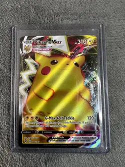 Pikachu VMAX 44/185 Pokemon - 2020 Vivid Voltage, Full Art Holo, Ultra Rare TCG - Image 1