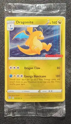 GameStop stamped promo Dragonite 131/195 Pokemon card Silver Tempest holo NM - Image 1