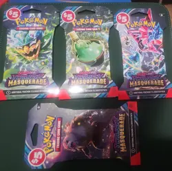 Pokemon Twilight Masquerade Sleeved Booster Pack Art Set Bundle (4 Packs) - Image 2