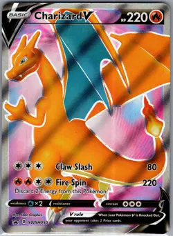 Charizard V SWSH050 - Pokemon SWSH Black Star Promos - Full Art Holo (NM) - Image 1