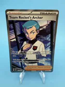 Team Rocket’s Archer 223/182 Trainer Pokemon Card Destined Rivals TCG - Mint - Image 1