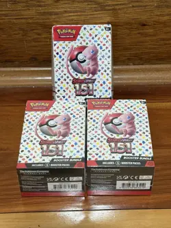 3x Pokemon TCG Scarlet & Violet 151 Booster Bundle Box English Version - Sealed - Image 1