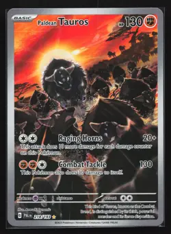 Pokemon Paldean Tauros 218/193 Paldea Evolved Illustration Rare Full Art Holo NM - Image 1
