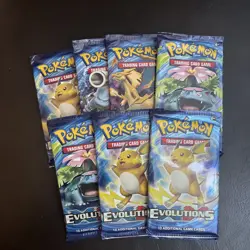 Pokemon XY EVOLUTIONS BOOSTER BLISTER 10 CARD PACK SLEEVED - NEW / UNOPENED - Image 1