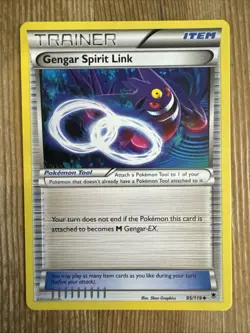Pokemon Card Gengar Spirit Link Phantom Forces Uncommon 95/119 LP - Image 1