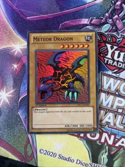 (YBL) Yu-Gi-Oh! 1st Edition Meteor Dragon #PRC1-EN001 Light Play - Image 1