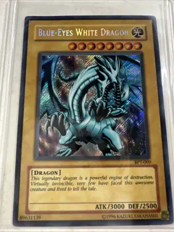 YUGIOH Holo Blue-Eyes White Dragon BPT-009 - VERY RARE CARD - Image 1