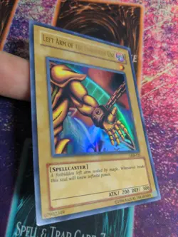 Yu-Gi-Oh! Left Arm of the Forbidden One LOB-123 OG Unlimited Ultra Rare Wavy NM - Image 2