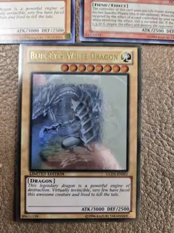 Lot Of 3 Vintage Yu-Gi-Oh Cards, Blue Eyes White Dragon X2 , Sull Archhfiend - Image 2