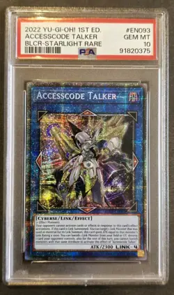 2022 Yu-Gi-Oh 1st Edition ~ Accesscode Talker ~ BLCR Starlight Rare ~ PSA 10 - Image 1