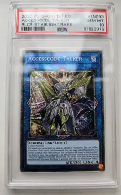 2022 Yu-Gi-Oh 1st Edition ~ Accesscode Talker ~ BLCR Starlight Rare ~ PSA 10 - Image 2