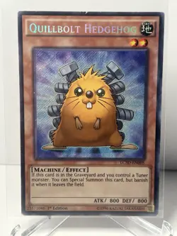 YUGIOH 5D’s Quillbolt Hedgehog LC5D-EN005 Secret Rare 1st Edition HP - Image 1