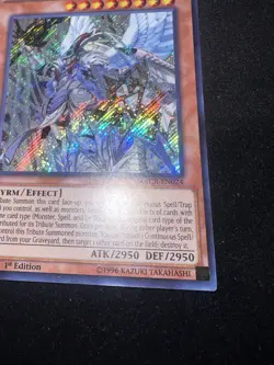 Master Peace, the True Dracoslaying King MACR-EN024 1st Ed. Yugioh Secret Rare - Image 4