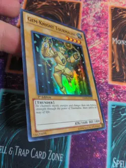 Yu-Gi-Oh! Gem-Knight Tourmaline HA05-003 1st Edition Super Rare NM - Image 2