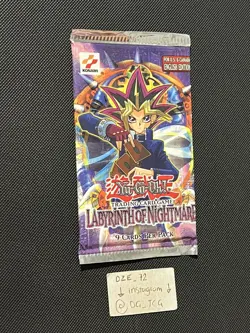 SEALED Booster Pack - YUGIOH Labyrinth Of Nightmare 1996 - English -Unlimited Ed - Image 3