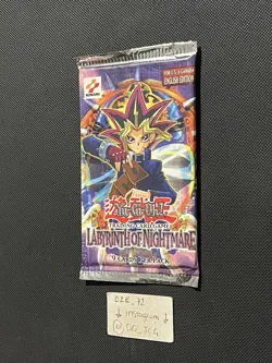SEALED Booster Pack - YUGIOH Labyrinth Of Nightmare 1996 - English -Unlimited Ed - Image 4