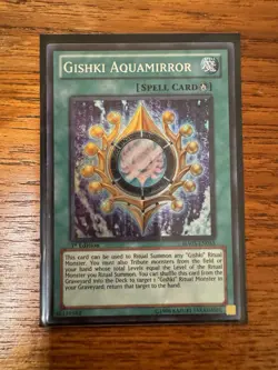 Yugioh Gishki Aquamirror HA05-EN055 Super Rare 1st Ed - LP - Image 1