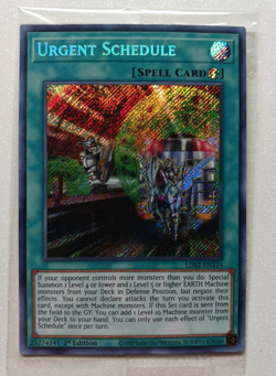 Yugioh Urgent Schedule LDS2-EN125 Secret Rare 1st Ed Sealed - Image 1